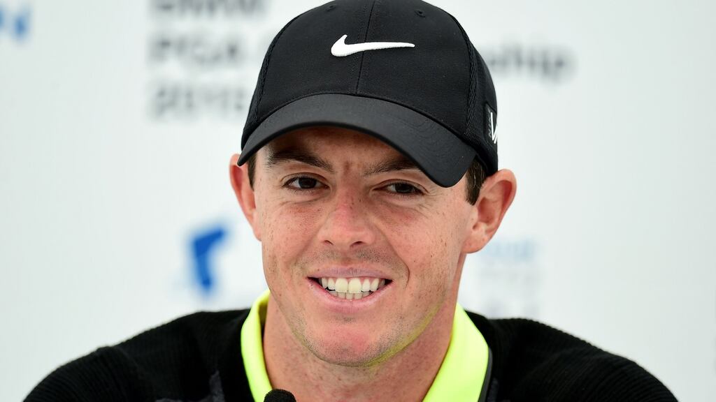Then there is the small matter of Rory McIlroy attempting to win the Masters to join Gene Sarazen, Ben Hogan, Gary Player, Jack Nicklaus and Woods in completing the career grand slam. Photo: Adam Davy/PA Wire.