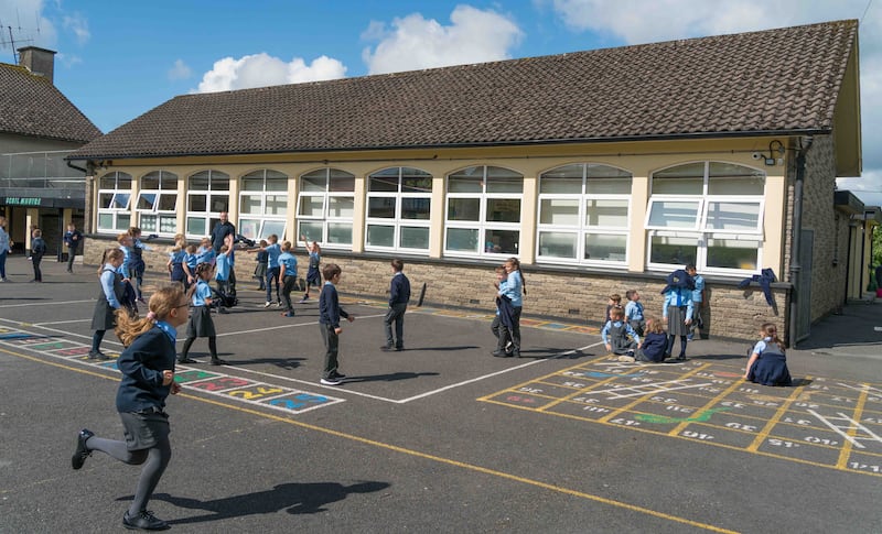 Playtime for some of the children at Campus 2. Photograph: Gerry Faughnan