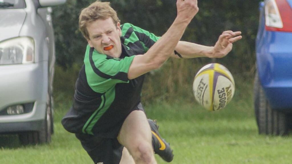 Jonathan Drennan playing rugby for Hanwell RFC earlier this year. Photograph: Stephen Brooks / Stephen Brooks Photography