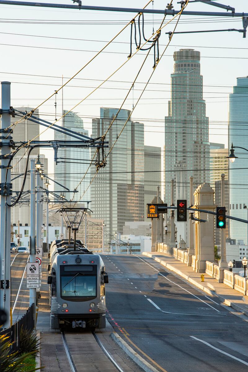 Los Angeles: the light rail system connects the city’s downtown area with Santa Monica. Photograph: iStock