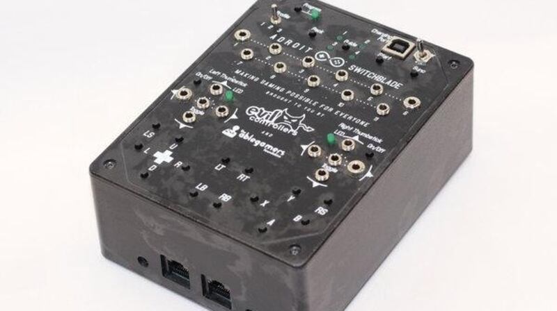 The Adroit Switchblade, a black box sprinkled with ports to plug in auxiliary controls, was a precursor to Microsoft’s adaptive controller