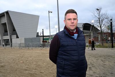 Drogheda supporter Stephen Martin (43): 'It’s the cost of living versus income. It’s that simple.' Photograph: Bryan Meade/The Irish Times