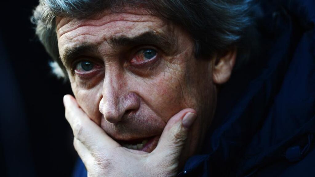 Manchester City manager Manuel Pellegrini. Photograph: Jamie McDonald/Getty Images