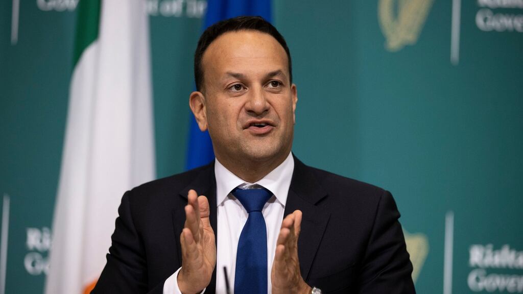 Tánaiste Leo Varadkar said on-the-spot fines for those who breach face mask regulations would be in place in the coming weeks. Photograph: Julien Behal/PA