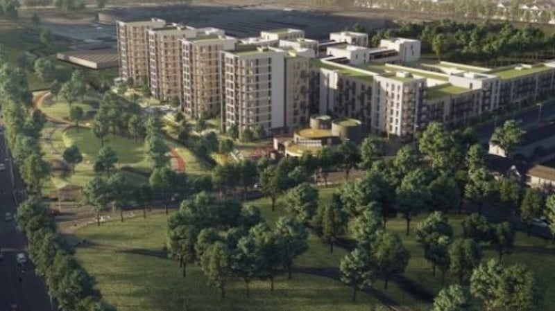 A computer-generated image of ‘the jam factory’ apartment scheme in Coolock, Dublin