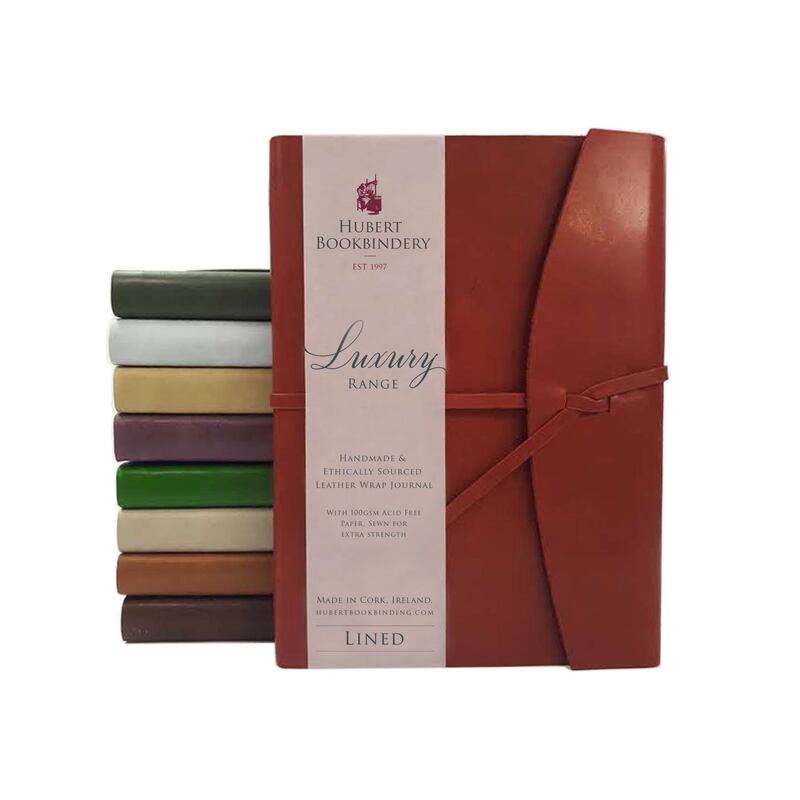Cork-based Barbara Hubert’s leather-wrap journals from €20, hubertbookbinding.com