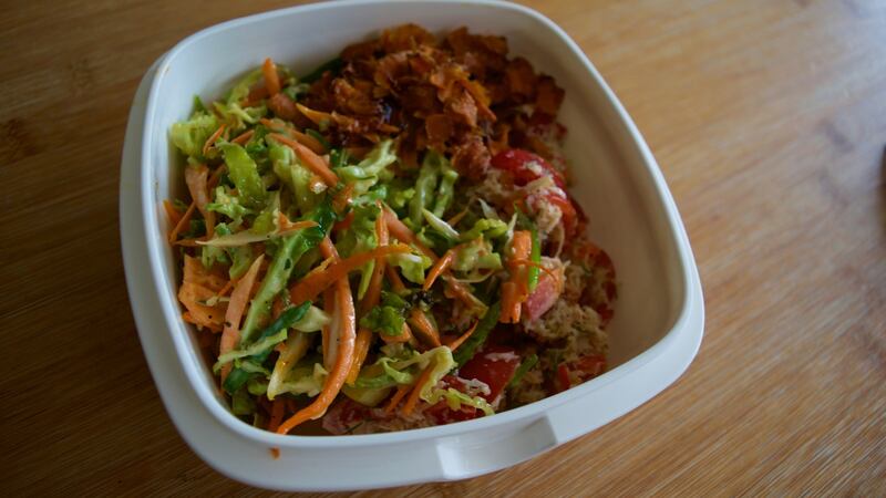 Coleslaw and crab salad