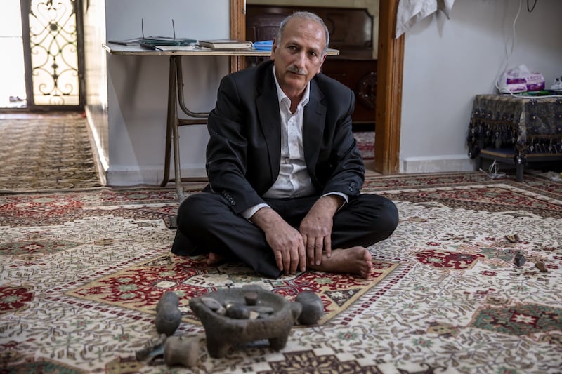 History and archaeology researcher Nadal Muhammad Saed Sharaf: 'The Syrian regime destroyed all archeological sites with aerial bombings and later with bulldozers.' Photograph: Sally Hayden