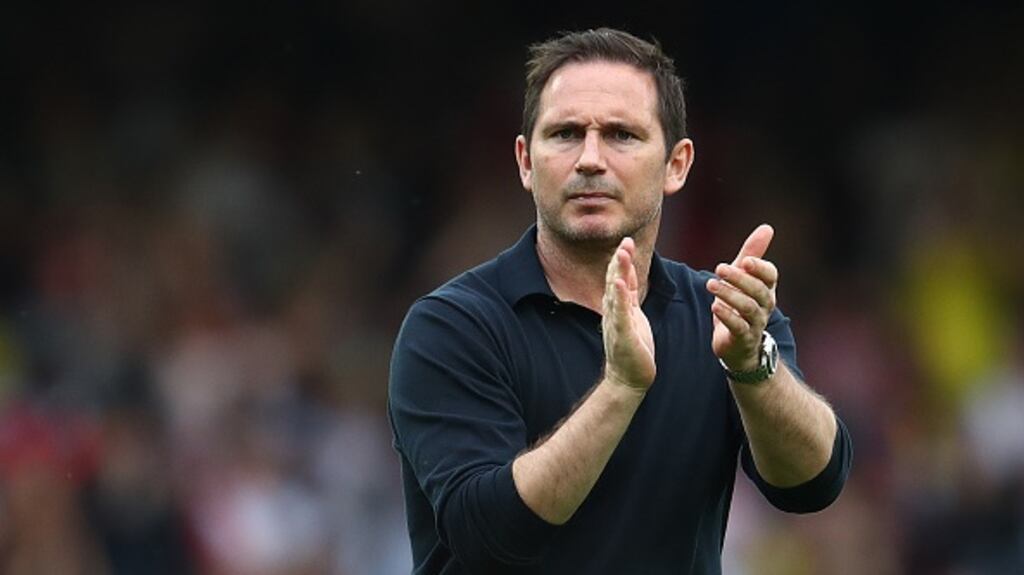 Frank Lampard is not concerned by Everton’s defeat to Brentford. Photograph:  Chris Brunskill/Fantasista/Getty Images