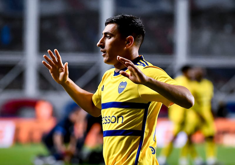 Boca Juniors' Miguel Merentiel. Photograph: Marcelo Endelli/Getty Images