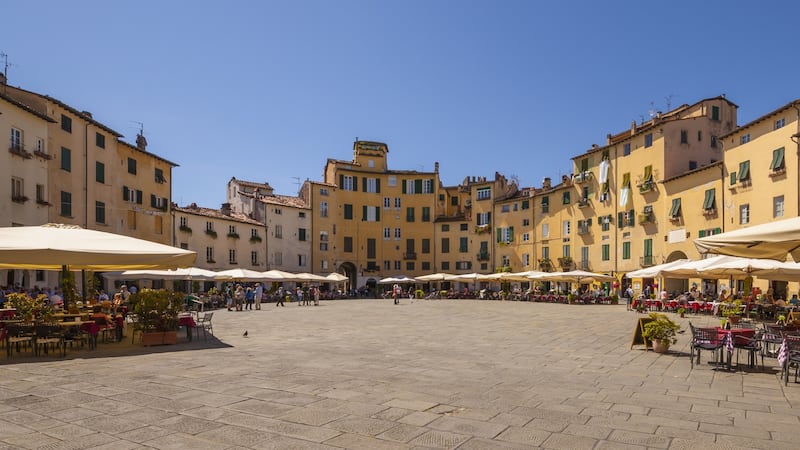 Piazza dell’ Anfiteatro in Lucca, Tuscany