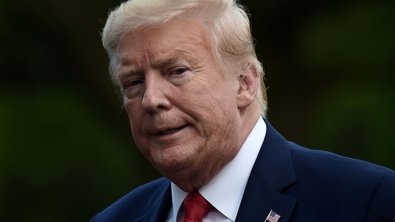 Donald Trump: “White lives matter” and “Blue lives matter” banners festooned his campaign rallies in 2016. Photograph:  Olivier Douliery/AFP via Getty Images
