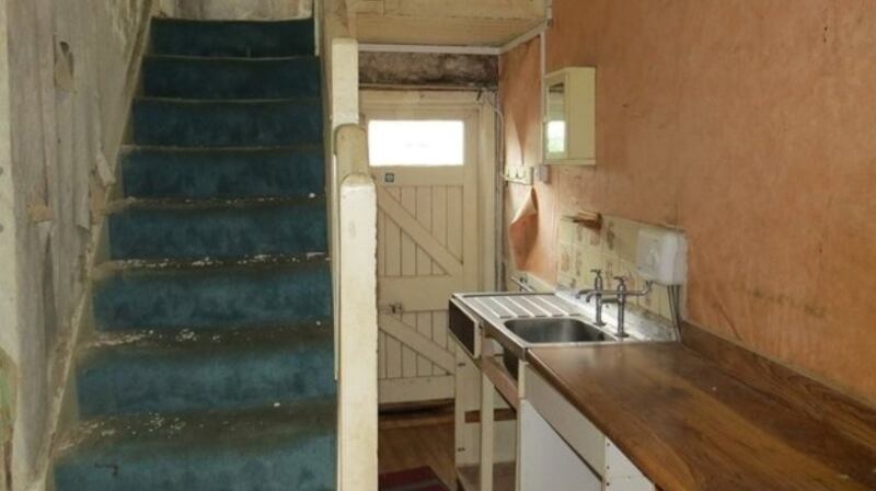 Before: the kitchen at 17 Library Road, Dún Laoghaire.