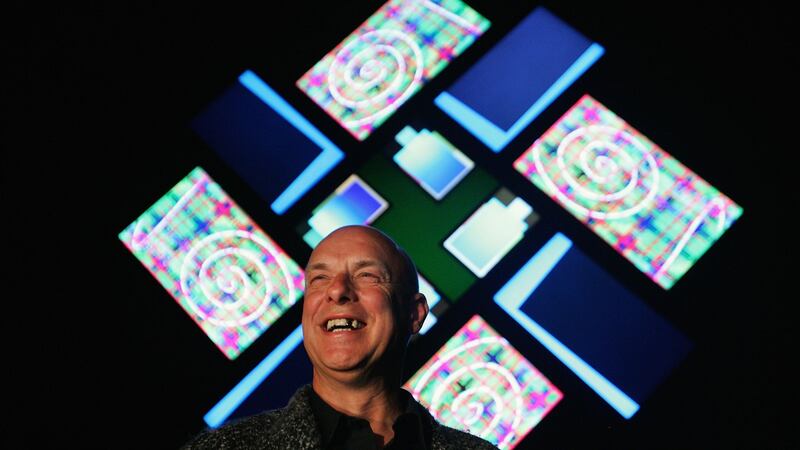 Brian Eno’s 77 Million Paintings at Dublin’s RHA gallery. Photograph: Sergio Dionisio/Getty Image