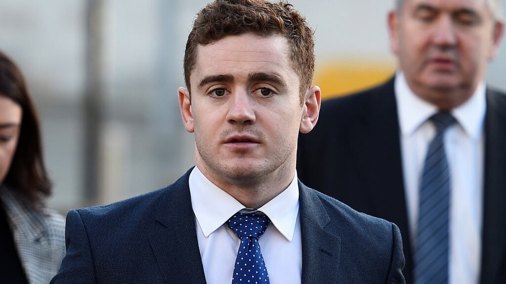 Ulster and Ireland rugby player Paddy Jackson arrives at Laganside Court in Belfast on Monday. Photograph: Clodagh Kilcoyne/Reuters.
