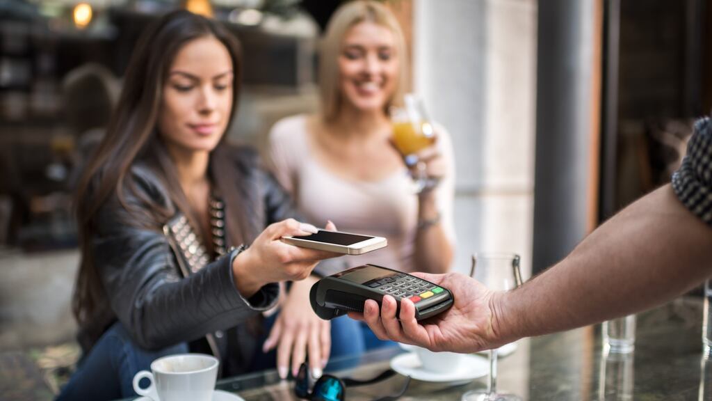 Debit-card point-of-sale spending in March increased 14 per cent to €2.7 billion on the same month in 2016. Photograph: Getty Images