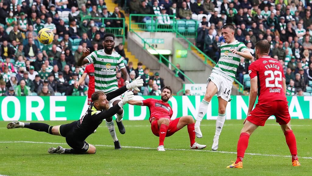 David Turnbull scored a hat-trick during Celtic’s rout of St Mirren. Photograph: Ian MacNicol/Getty