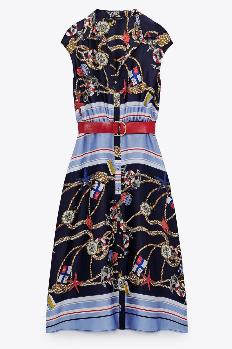 Nautical print dress €49.95 Zara