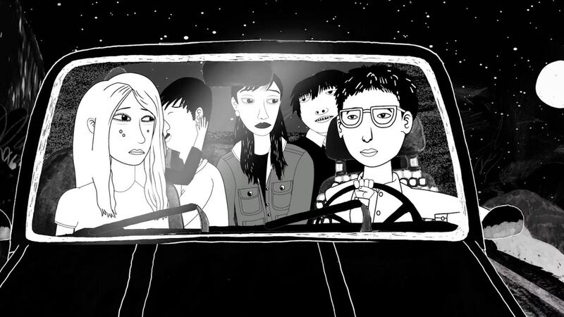 The artist’s elaborate, gorgeous black-and-white line drawings and diaristic dialogue are painstakingly transferred to the screen by the animator Santiago Caicedo. Photograph: timboe studio