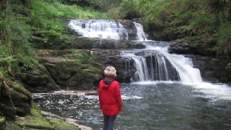 The spectacular three-drop Clamphole Waterfall in Co Laois
