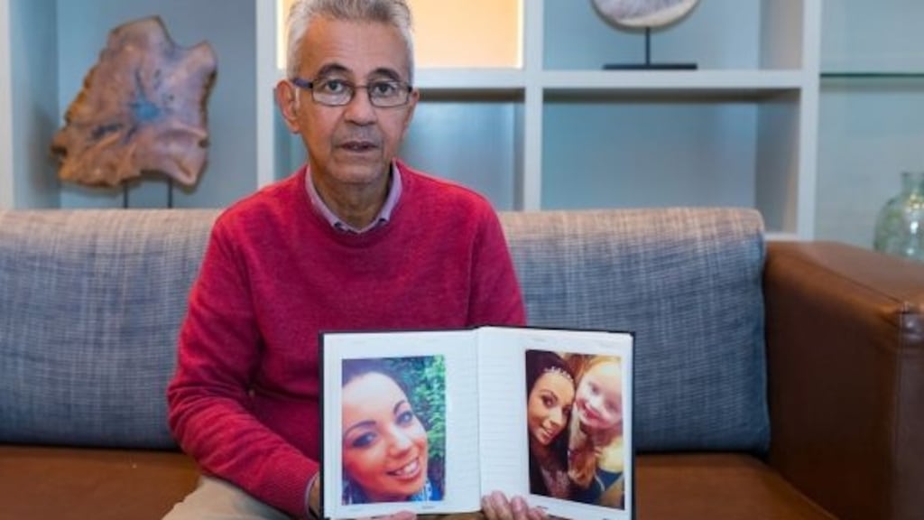 Natasha Perie’s father Peter holds photographs of his late daughter.