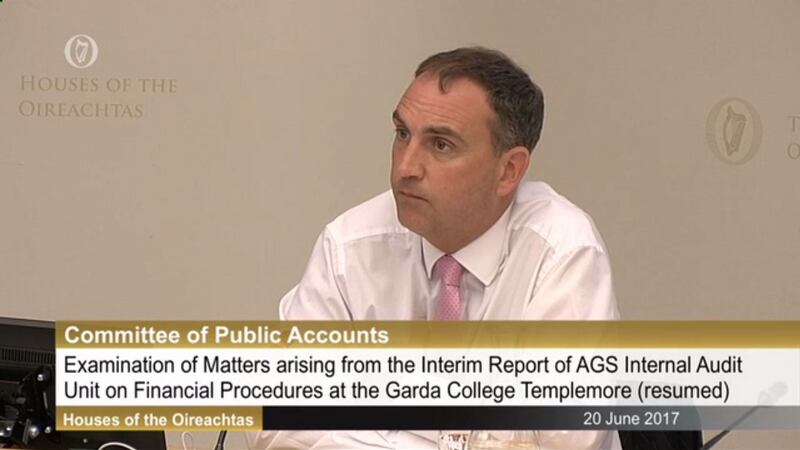Fianna Fáil TD Marc MacSharry at the PAC hearing on Tuesday. Photograph: Oireachtas.ie
