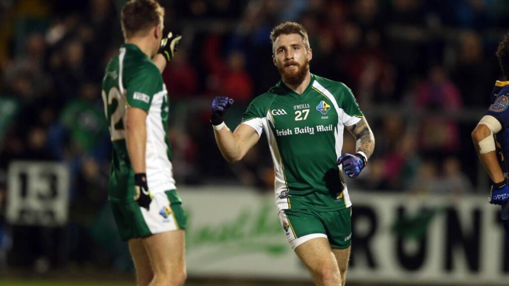 Portlaoise’s Zach Tuohy in action for Ireland against Australia last October. He is likely to play some role on Sunday against St Vincent’s. Photograph: Donall Farmer/Inpho