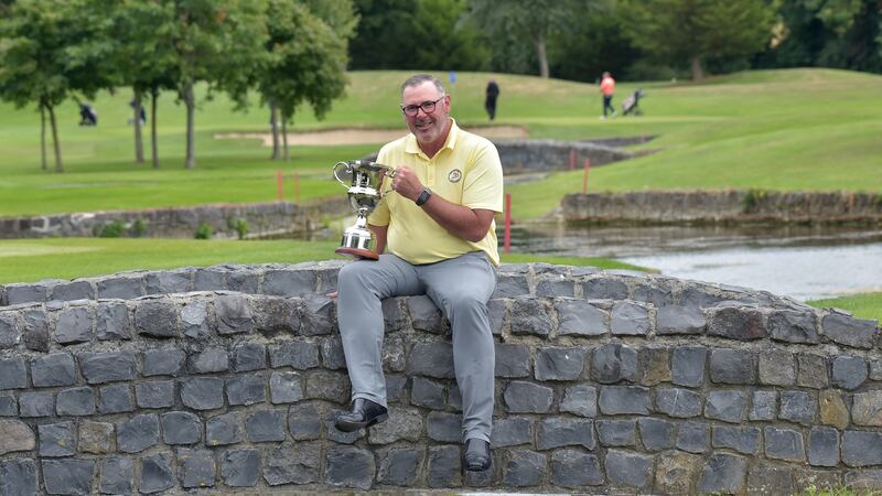Beaverstown’s Gary Cullen after winning the Leinster Mid Amateur Open Championsip. Photograph: Mullingar Golf Club