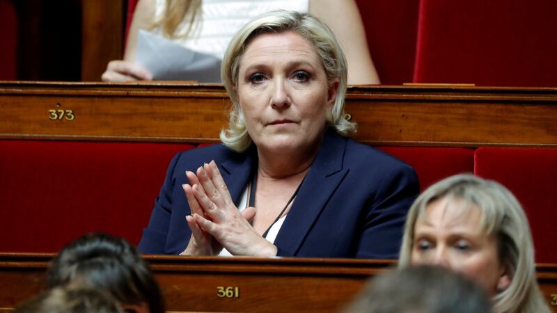 File photograph of Marine Le Pen at the French National Assembly in Paris. File photograph: Charles Platiau/Reuters