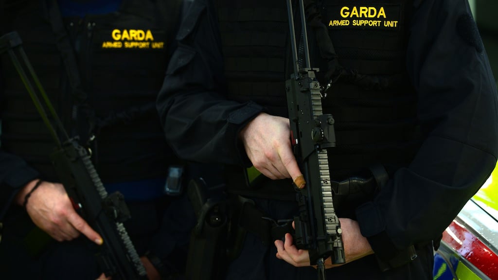 The Garda Armed Support Unit was called to an eviction dispute in Dublin’s north inner city. File photograph: Dara Mac Dónaill/The Irish Times
