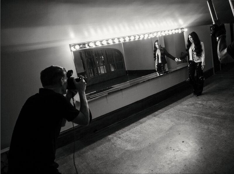 Bryan Adams and Cher during the shooting of the 2022 Pirelli calendar. Photograph: Alessandro Scotti/Pirelli/PA Wire