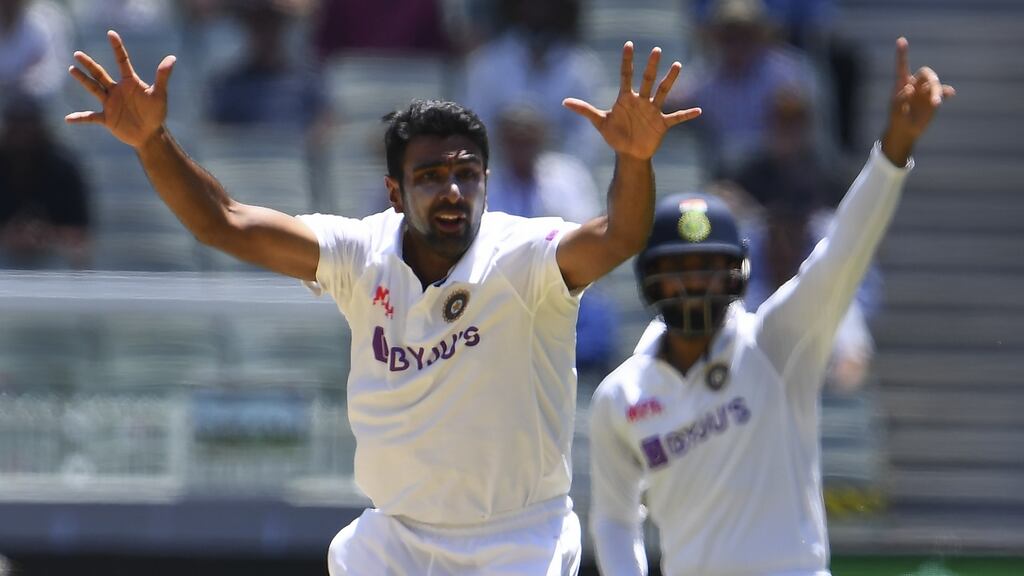 India’s Ravi Ashwin took five wickets as England were bowled out cheaply in Chennai. Photograph: William West/Getty/AFP