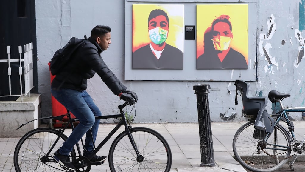 Street art in Dublin. Photograph: Niall Carson/PA Wire