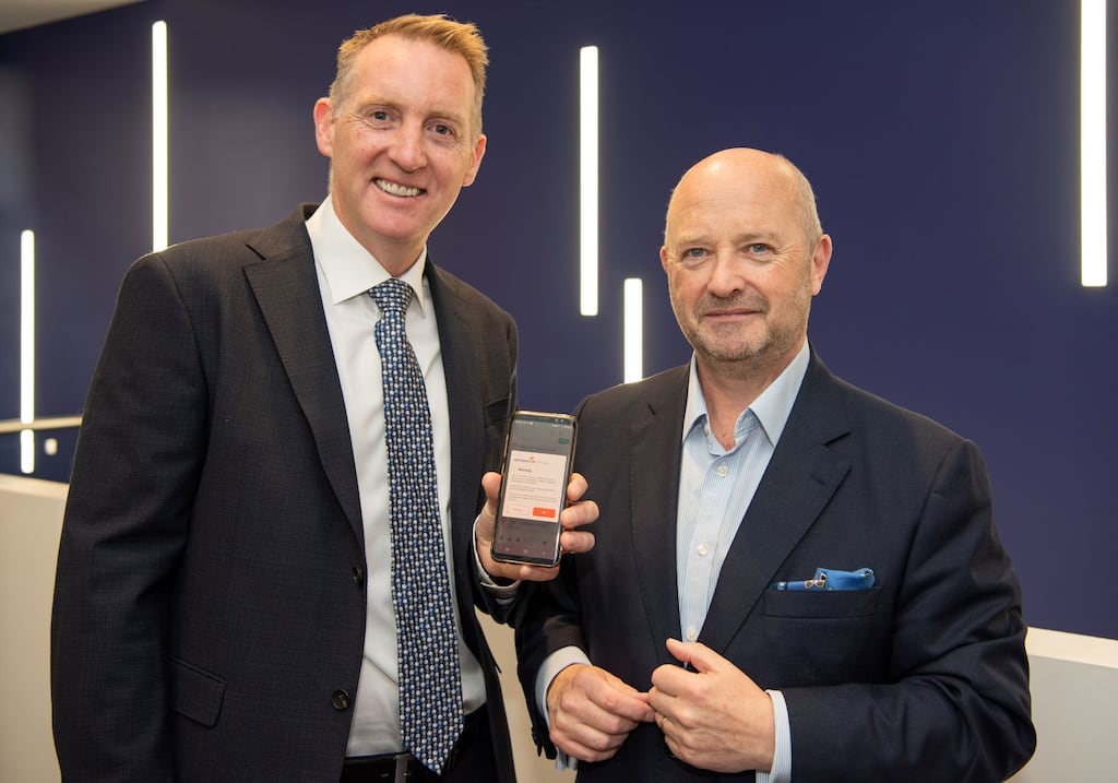 Permanent TSB chief operating officer Peter Vance, with Expleo Ireland managing director Phil Codd.