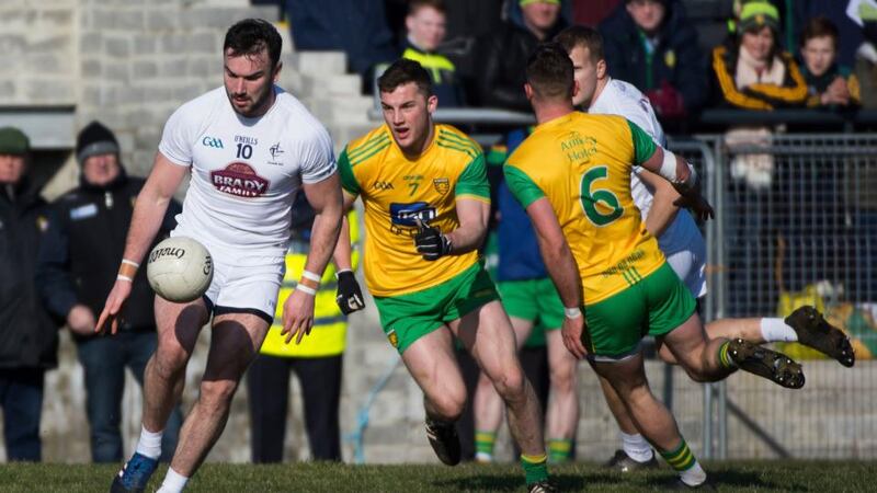 Kildare’s Fergal Conway during his side’s Division One defeat to Donegal. Photograph: Evan Logan/Inpho