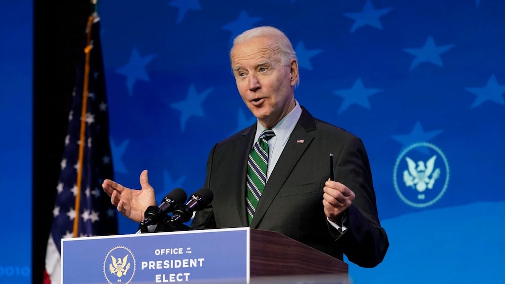 US president Joe Biden has spoken several times about his lifelong experience with stammering. Photograph: Matt Slocum/AP