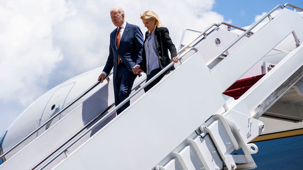 President Joe Biden and first lady Jill Biden will this week make their first visit overseas as president and First Lady. They will visit Britain, Belgium and Switzerland Mr Biden will meet a series of world leaders. Photograph: The New York Times