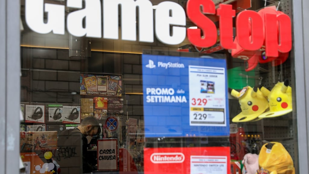A GameStop store in Rome, Italy.