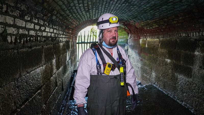 Patrick Freyne in underground Dublin. Photograph: Enda O’Dowd