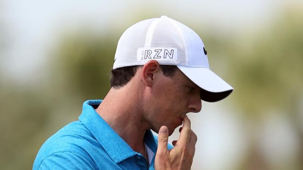 Rory McIlroy continued to struggle on day two at Doral. (Photo by Mike Ehrmann/Getty Images)
