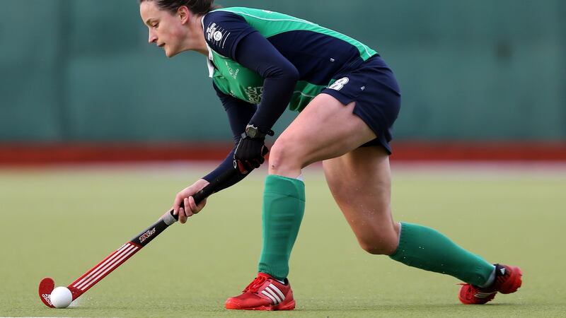 Audrey O’Flynn in action for Ireland. She won 120 caps before calling time on her hockey career in 2014 and switching to Rugby Sevens. Photograph: Cathal Noonan/Inpho