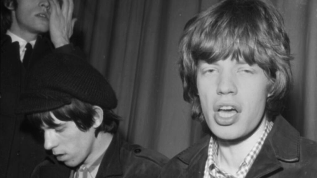 Keith Richards and Mick Jagger at a press conference before performing at the Adelphi in Dublin in 1965. Photograph: Dermot Barry