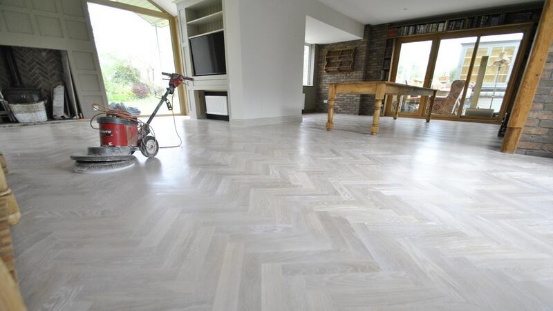 A floor mid-refurbishment, by Mulveys