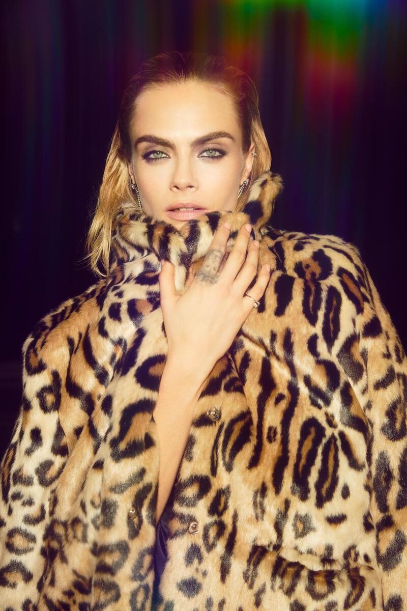 Leopard faux fur coat, €196