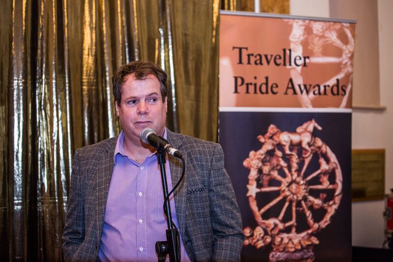 Bernard Joyce, director of the Irish Traveller Movement, is seen here at the Traveller Pride awards in 2019. Photograph: James Forde