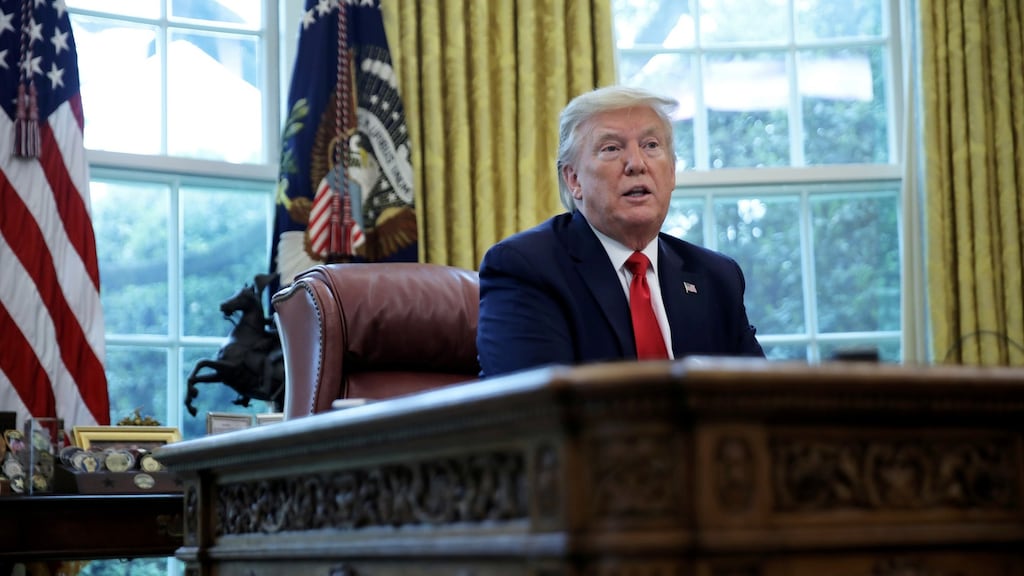 Donald Trump believes Beijing wants his Democratic opponent, Joe Biden, to win the race to ease the pressure Trump has placed on China over trade and other issues. Photograph: Carlos Barria/Reuters