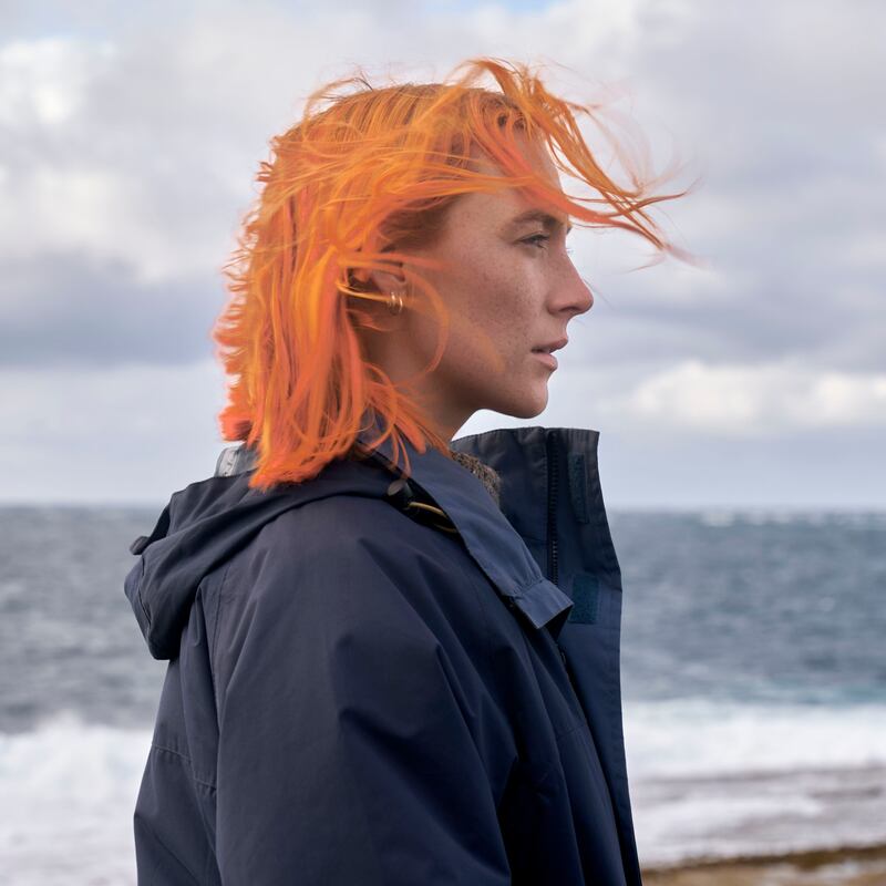 The Outrun: Saoirse Ronan during the filming of Nora Fingscheidt’s film