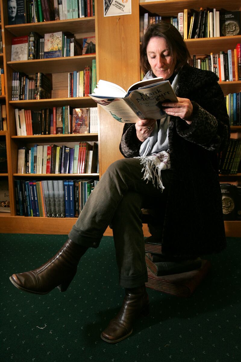Mary O’Malley, poet, in Kenny’s Bookshop, Galway city. Photograph: Frank Miller