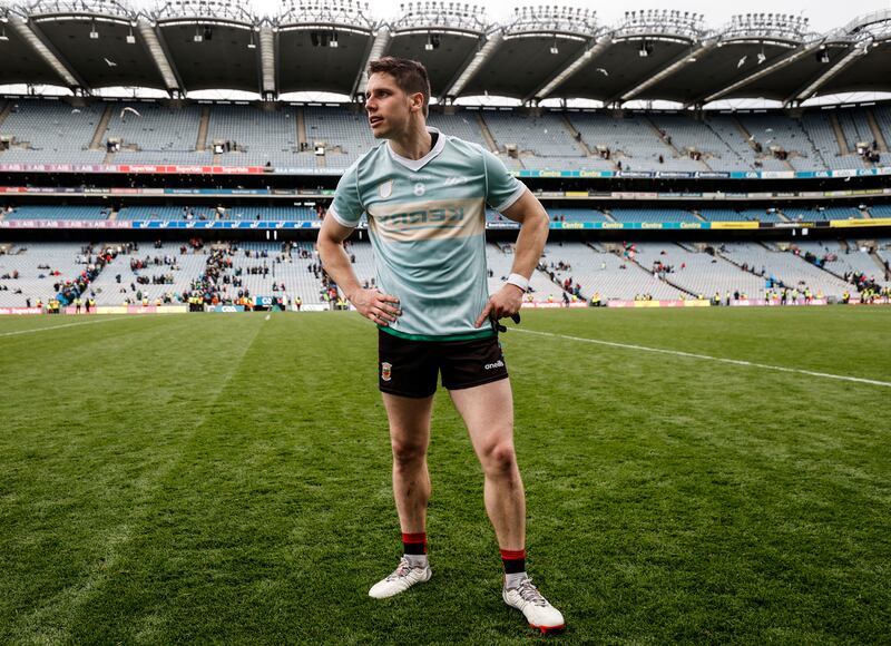 Mayo's Lee Keegan after last year's All-Ireland quarter-final defeat to Kerry. Photograph: Dan Sheridan/Inpho
