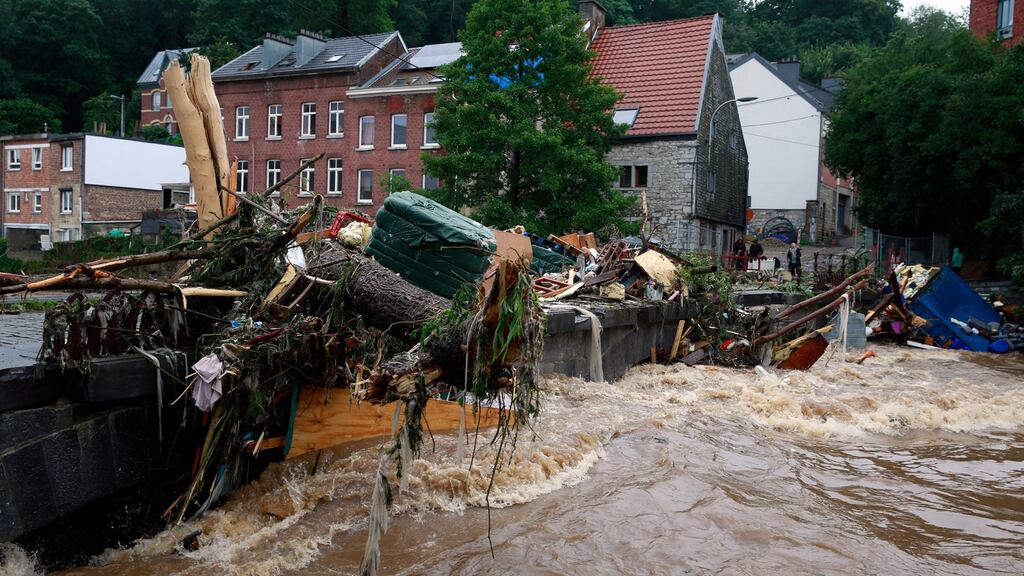 The urgency of climate action has been brought home this month by deadly floods in Europe, fires in the US and sweltering temperatures in Siberia. Photograph: EPA/Stephanie Lecocq